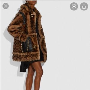 Coach shearling fur coat